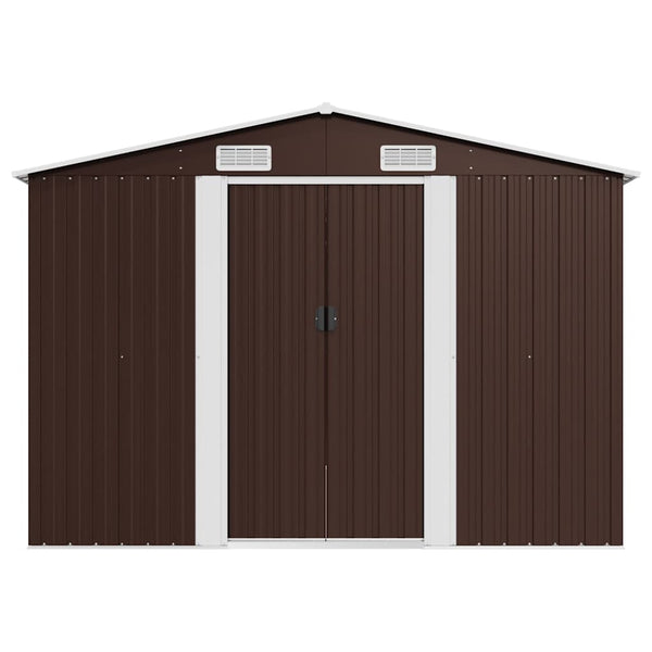 Gerätehaus 257x580x181 cm Metall Braun