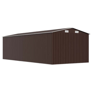 Gerätehaus 257x580x181 cm Metall Braun
