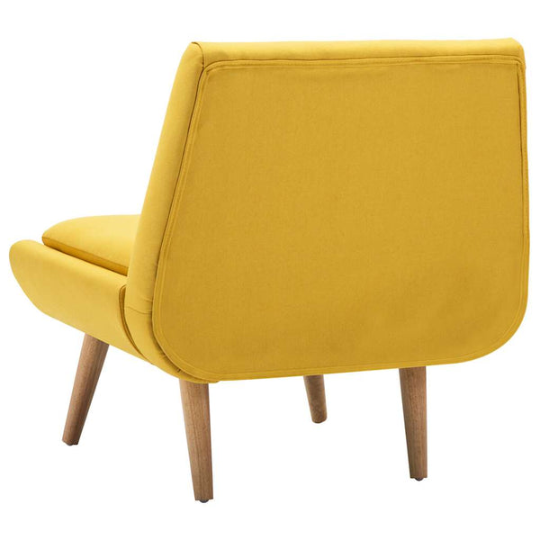 vidaXL Chaise rembourrée jaune en tissu