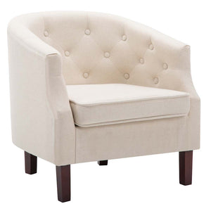 vidaXL Fauteuil tissu beige