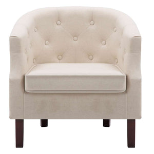 vidaXL Armchair Beige Fabric