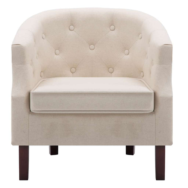 vidaXL Armchair Beige Fabric