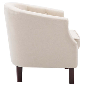 vidaXL Fauteuil tissu beige