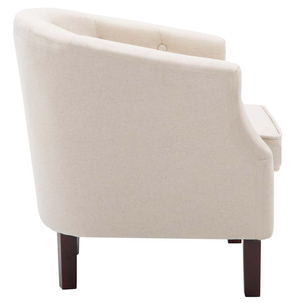 vidaXL Armchair Beige Fabric