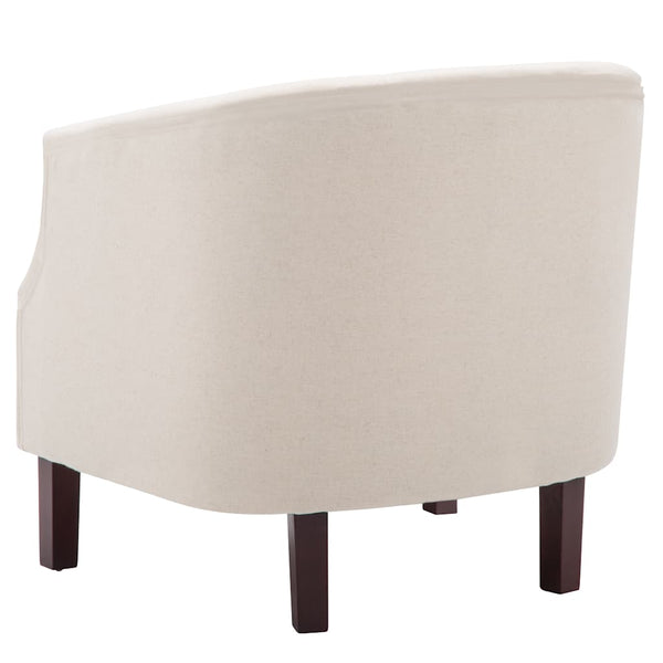 vidaXL Armchair Beige Fabric