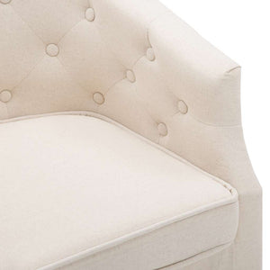 vidaXL Fauteuil tissu beige