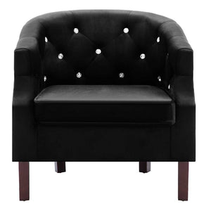 vidaXL Fauteuil Velours Noir