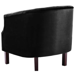 vidaXL Fauteuil Velours Noir