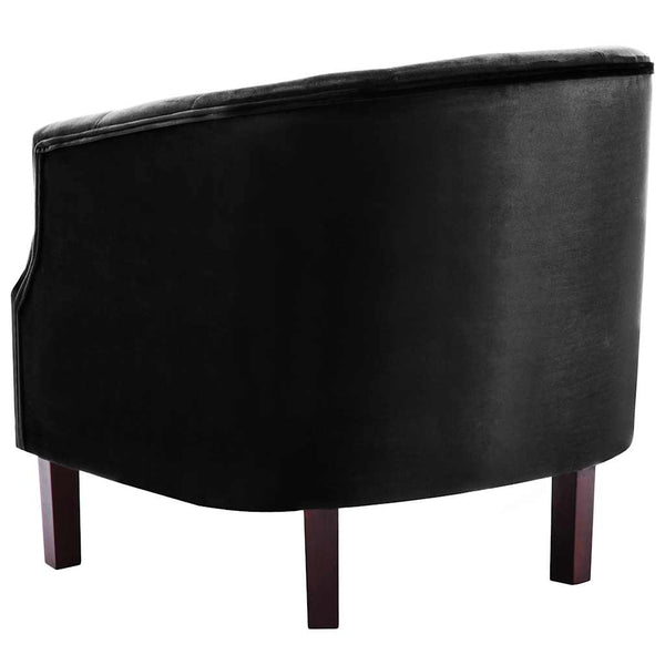vidaXL Fauteuil Velours Noir