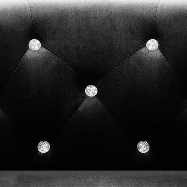 vidaXL Fauteuil Velours Noir