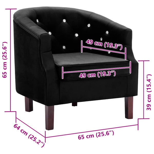 Sessel Schwarz Samt
