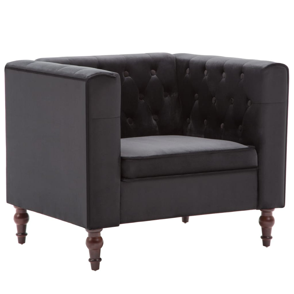 vidaXL Armchair Black Velvet