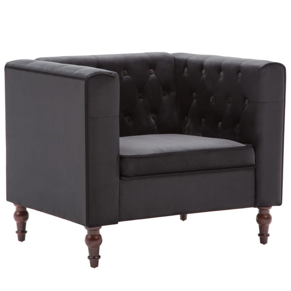 vidaXL Armchair Black Velvet
