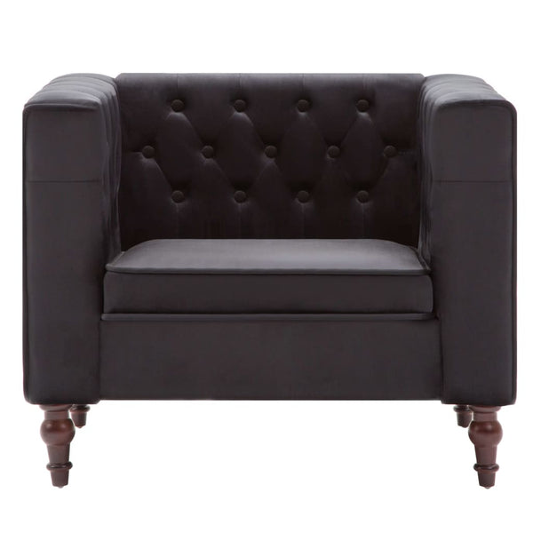 vidaXL Armchair Black Velvet