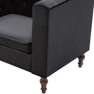 vidaXL Armchair Black Velvet
