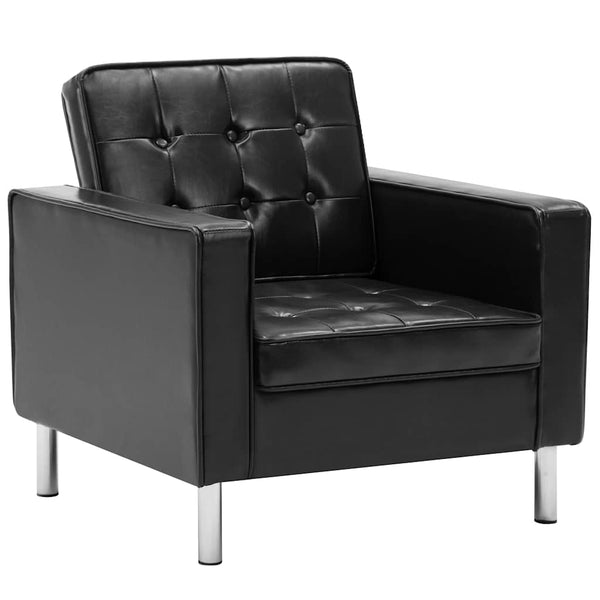 vidaXL Fauteuil noir 75x70x75 cm similicuir