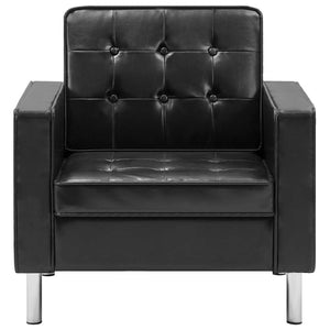 vidaXL Fauteuil noir 75x70x75 cm similicuir
