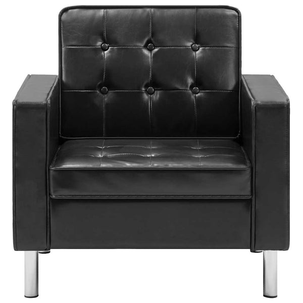 vidaXL Fauteuil noir 75x70x75 cm similicuir