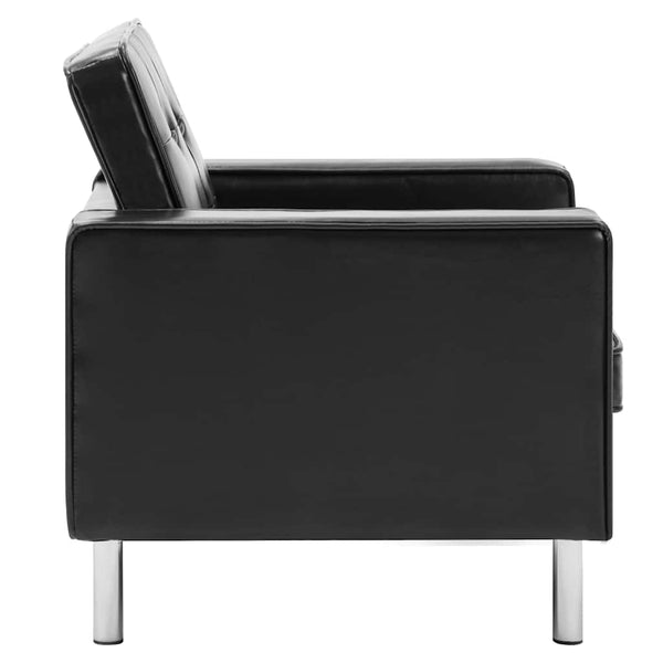 vidaXL Fauteuil noir 75x70x75 cm similicuir