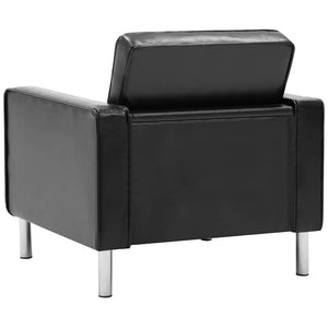 vidaXL Fauteuil noir 75x70x75 cm similicuir
