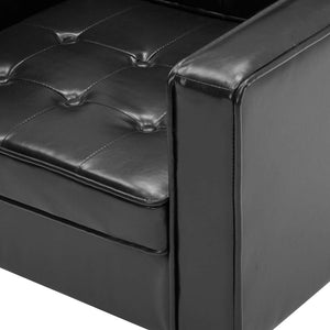 vidaXL Fauteuil noir 75x70x75 cm similicuir