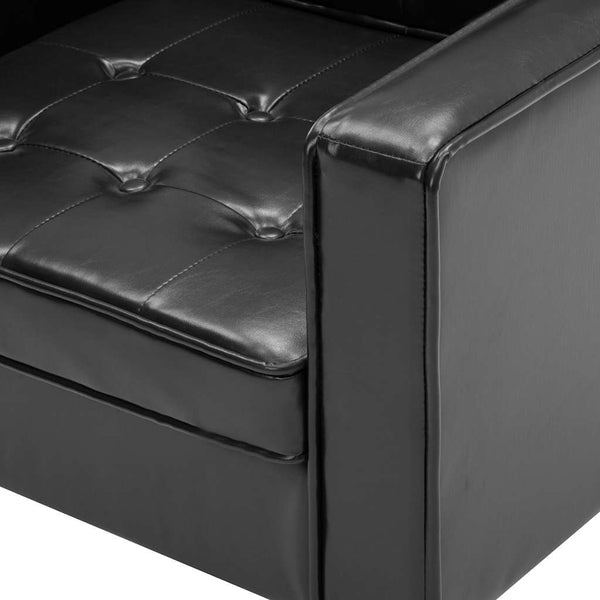 vidaXL Fauteuil noir 75x70x75 cm similicuir