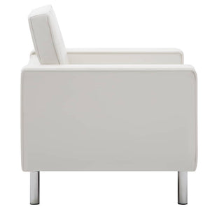 Sessel Weiß 75x70x75 cm Kunstleder