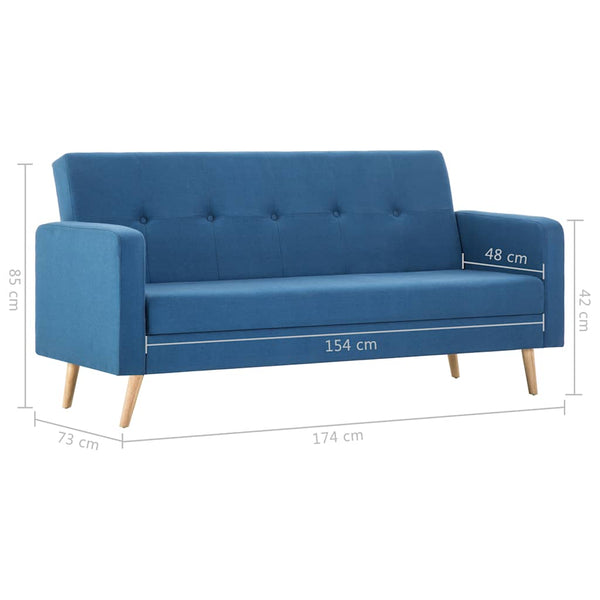 Sofa Stoff Blau