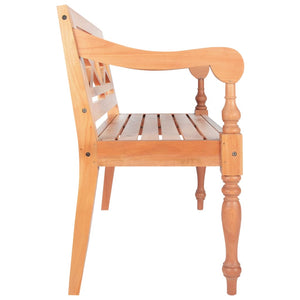 Batavia-Sitzbank 98 cm Mahagoni Massivholz Hellbraun