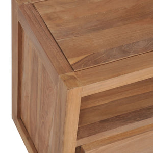 vidaXL Meuble TV en teck massif naturel 120x30x40 cm