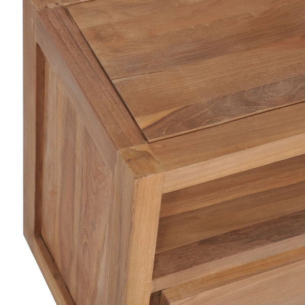 vidaXL Meuble TV en teck massif naturel 120x30x40 cm