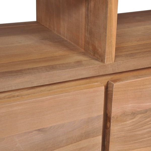 vidaXL Meuble TV en teck massif naturel 120x30x40 cm
