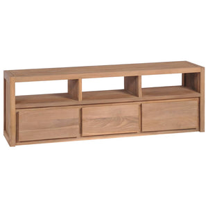 vidaXL Meuble TV en teck massif naturel 120x30x40 cm