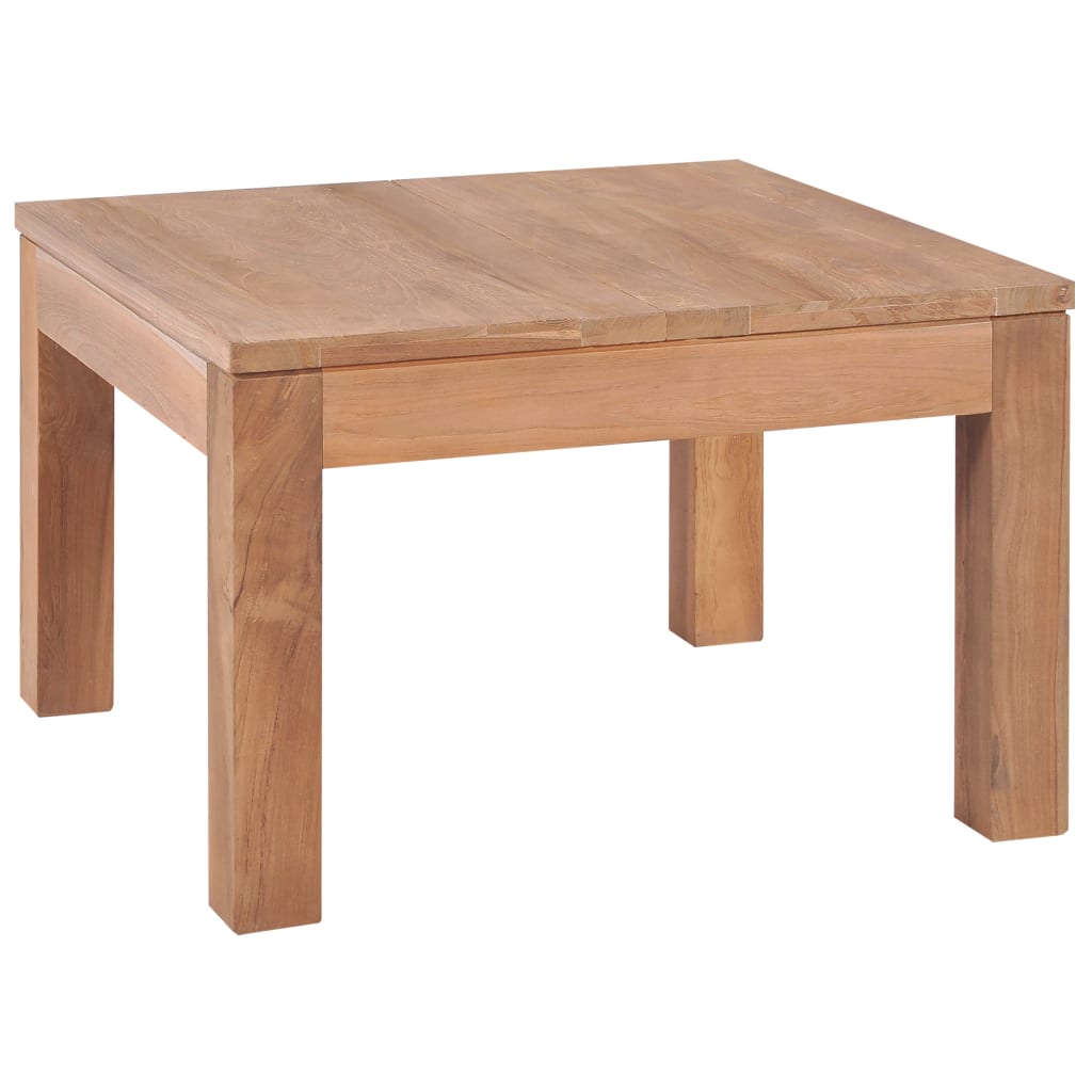 vidaXL Table basse en teck massif naturel 60x60x40 cm