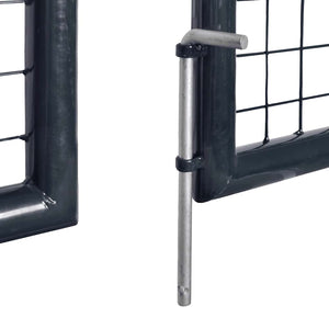 Maschen-Gartentor verzinkter Stahl 300 x 75 cm Grau