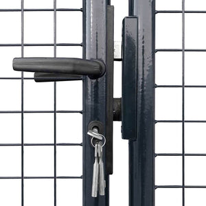 Maschen-Gartentor verzinkter Stahl 300 x 200 cm Grau