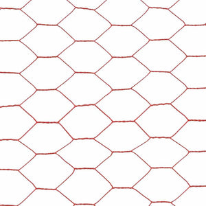 Drahtzaun Stahl mit PVC-Beschichtung 25x1 m Rot