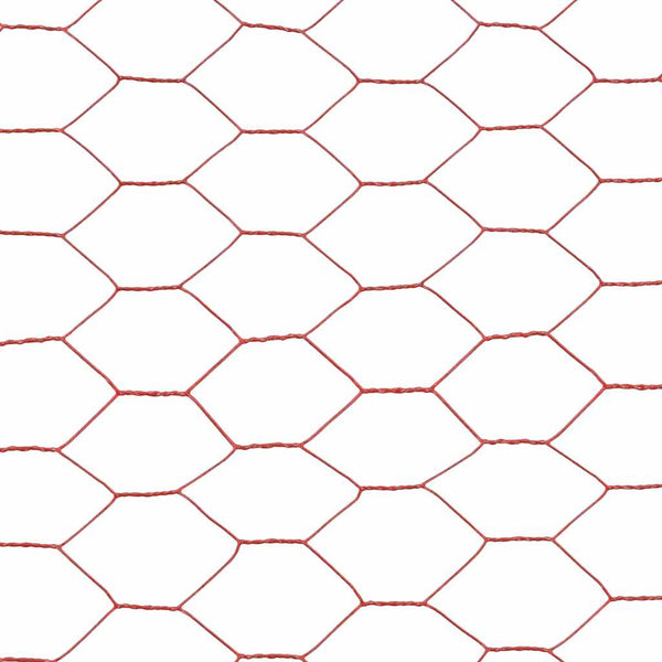 Drahtzaun Stahl mit PVC-Beschichtung 25x1 m Rot