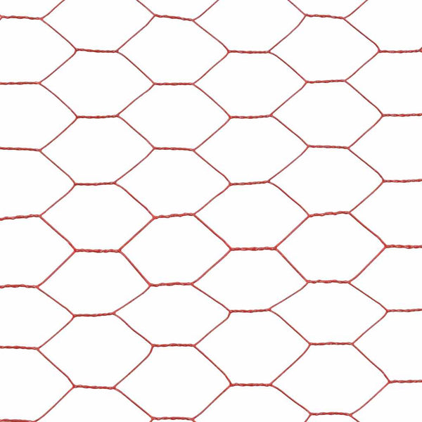 Drahtzaun Stahl mit PVC-Beschichtung 25x1,2 m Rot