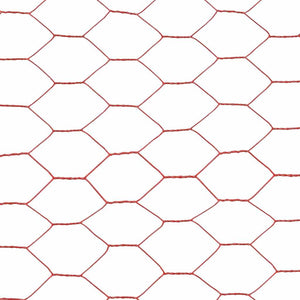 Drahtzaun Stahl mit PVC-Beschichtung 25x1,2 m Rot