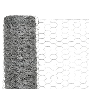 Drahtzaun Verzinkter Stahl 25x1,2 m Silbern