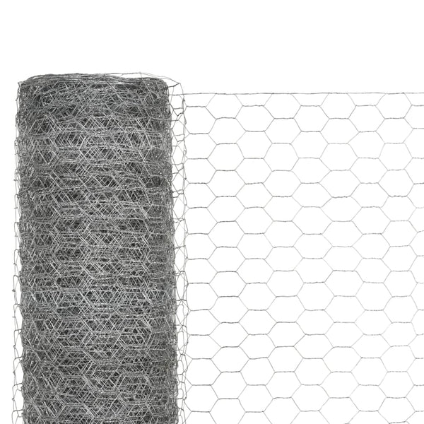 Drahtzaun Verzinkter Stahl 25x1,2 m Silbern