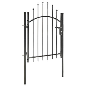 Gartentor Woerden Stahl 1x1 m Schwarz