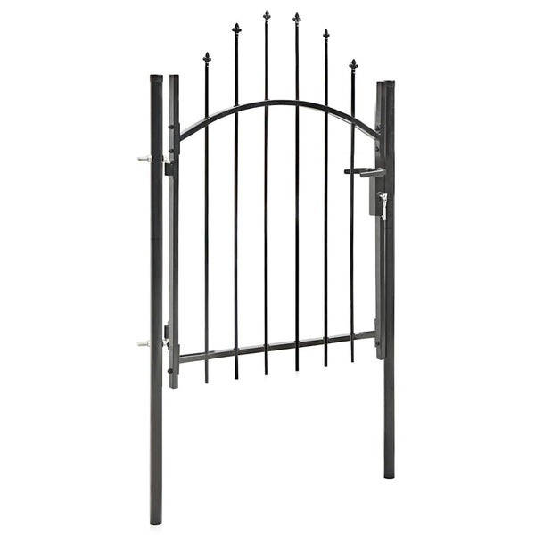 Gartentor Woerden Stahl 1x1 m Schwarz