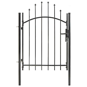 Gartentor Woerden Stahl 1x1 m Schwarz