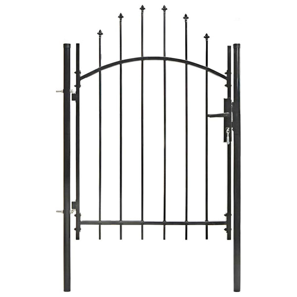 Gartentor Woerden Stahl 1x1 m Schwarz