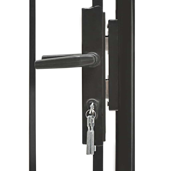 Gartentor Woerden Stahl 1x1 m Schwarz