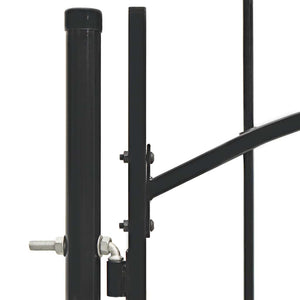 Gartentor Woerden Stahl 1x1 m Schwarz