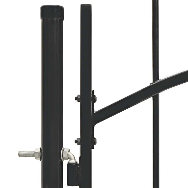 Gartentor Woerden Stahl 1x1 m Schwarz