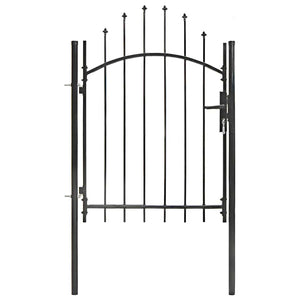 Gartentor Woerden Stahl 1x1,25 m Schwarz